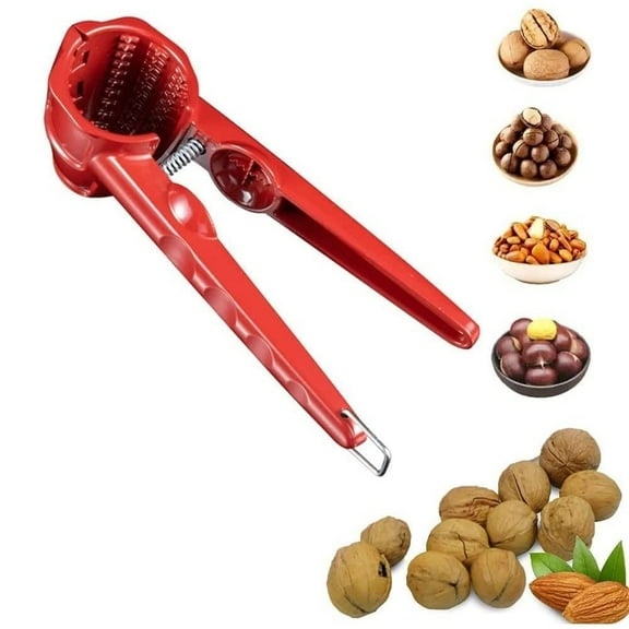 Dyegold Multifunction Aluminum Nutcracker with Cup Shaped Design Non-Slip Handle Serrated Interior for Walnuts Chestnuts Hazelnuts Pecans Easy Crack