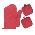 thumbnail image 1 of Dyegold Oven Mitts and Pot Holders Set 4-Piece Heat Resistant to 500 Degrees Non-Slip Silicone Long Gloves with Quilted Padding, 1 of 5