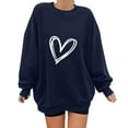 thumbnail image 1 of Dyegold Oversized Sweatshirt For Women Teen Girls Heart Print Graphic Orange Sweatshirt Fall Sweatshirt Cotton Linen Fall Fashion 2023 ​Christmas ​Fall Tops For Women 2023 ​Up to 65% Off, 1 of 7