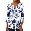 thumbnail image 1 of Dyegold Peasant Tops For Women Teen Girls 3/4 Length Sleeve Womens Tops Summer Women Tops And Blouses Western Ladies ​Dressy Casual Tops ​Summer Tops For Women 2023 Trendy Sexy Casual ​Your Orders, 1 of 5