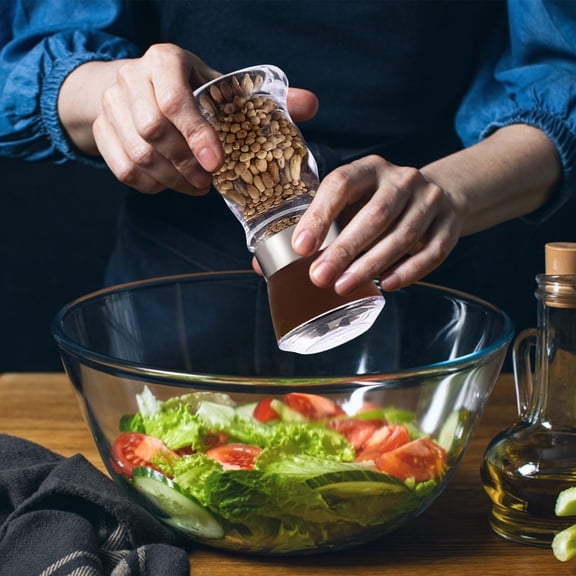 Dyegold Pepper Grinder Manual Plastic Spice Grinder Seasoning Bottle Hand Held Adjustable Coarseness for Kitchen Home Use Small