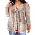 thumbnail image 1 of Dyegold Plus Size Tops For Women Summer Ladies Plus Size Clothing For Women Womens Tops Plus Size Cotton Linen Fall Fashion 2023 ​Loose Fit Blouses ​Peasant Tops For Women ​Online Shopping, 1 of 6