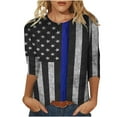 thumbnail image 1 of Dyegold Plus Womens Tops Dressy Casual Crewneck Short Sleeve Women's Shirts and Blouses 4th of July Butterfly Print T-Shirts for Women Trendy Patriotic Graphic Tunic Top Summer Beach, 1 of 5