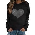 thumbnail image 1 of Dyegold Pullover Sweatshirts For Women Deals Comfy Vintage Winter Sweatshirt Teen Girls Y2k Heart Printed Hoodie Oversized Plus Size Ladies Sweater Western Workout Shirts Casual Graphic Jacket, 1 of 5