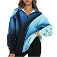 thumbnail image 1 of Dyegold Womens Oversized Half Zip Pullover Long Sleeve Sweatshirt Quarter Zip Trendy Hoodie Ouffits Teen Girls Fall Clothes, 1 of 6