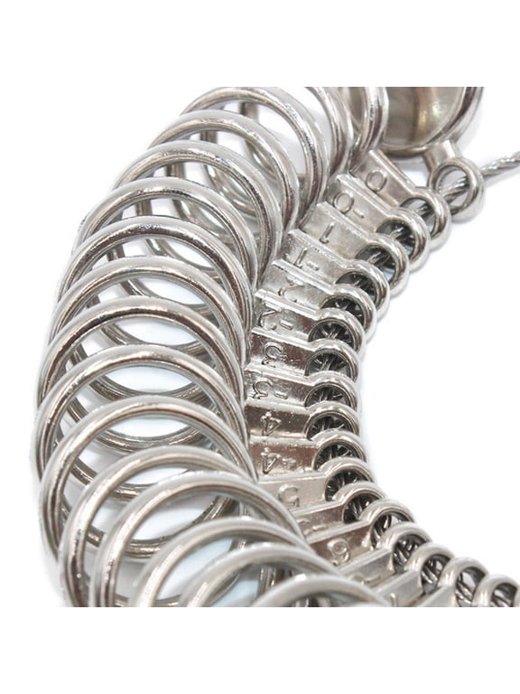 Ring Sizer Measuring Tool Set 27 Piece Finger Gauge Sizes 1 to 13 with Half Sizes for Jewelry Sizing Gift Metal Mandrel