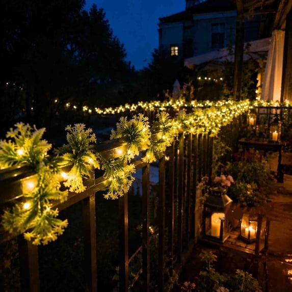 Dyegold Room Decor Artificial Flower Vine with LED Fairy Lights Hanging Floral Garland String Light for Bedroom Balcony Wedding Decor 70.86 in
