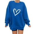 thumbnail image 1 of Dyegold Soft Sweatshirts For Women Ladies Heart Print Graphic Cropped Sweatshirts For Women Oversized Sweater Fleece Holiday Vacation ​Halloween ​Womens Crewneck ​Fashion $15 & Under, 1 of 7