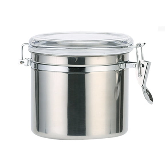 Dyegold Stainless Steel Food Storage Canister with Clamp Lid Airtight Sealed Preservation Jar for Coffee Beans Milk Powder Tea Sugar Kitchen Pantry Organization