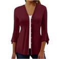 thumbnail image 1 of Dyegold Summer Cardigan For Women Lightweight Plus Size 3/4 Batwing Sleeve Kimonos Button Floral Casual Loose Thin Sweaters, 1 of 5