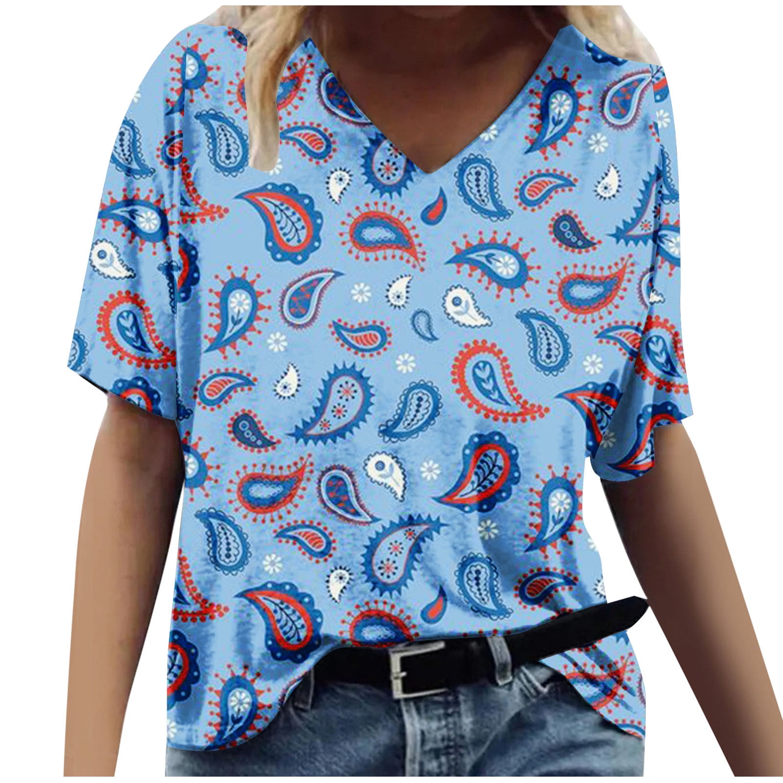 Dyegold Summer Tops for Women 2023, Plus Size Patriotic Tops for Women ...