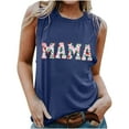 thumbnail image 1 of Dyegold Summer Tops for Women 2023, Summer Tank Tops for Women 2023 Trendy Funny MAMA Letter Print Blouses Dressy Casual Tshirt Sleeveless Round Neck ​Vest, 1 of 6