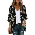 thumbnail image 1 of Dyegold Summer Tops for Women 2023 Trendy, Summer Cardigans for Women Sunflower Print Drape Open Front Short Sleeve Shirt Tops Casual Loose Flowy Kimono Covers, 1 of 5