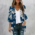 thumbnail image 1 of Dyegold Summer Tops for Women 2023 Trendy, Summer Cardigans for Women Sunflower Print Drape Open Front Short Sleeve Shirt Tops Casual Loose Flowy Kimono Covers, 1 of 5