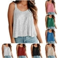 thumbnail image 1 of Dyegold Summer Tops for Women 2023 Trendy, Summer Women Cami Tank Tops Dressy Casual Sparkle Sequin Tshirts Sleeveless Round Neck Blouses Sexy Club ​Camisoles, 1 of 6