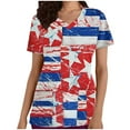 thumbnail image 1 of Dyegold Summer Tops for Women 2023, American Flag Scrub Tops Women 4th July Patriotic Shirt Stars Stripes Short Sleeve Work Uniform Nursing Top Tees Blouse, 1 of 5