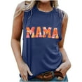 thumbnail image 1 of Dyegold Summer Tops for Women 2023, Womens Summer MAMA Letter Print Tank Tops Dressy Casual Fashion Blouses Shirts Tee Sleeveless Crewneck ​Tunic Tops, 1 of 6