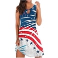 thumbnail image 1 of Dyegold Sundresses for Women Casual Summer - Beach Dresses for Women Casual Summer Sleeveless Knee Length Midi Dress Boho Floral Strappy Halter Neck Tunic Dress, 1 of 4