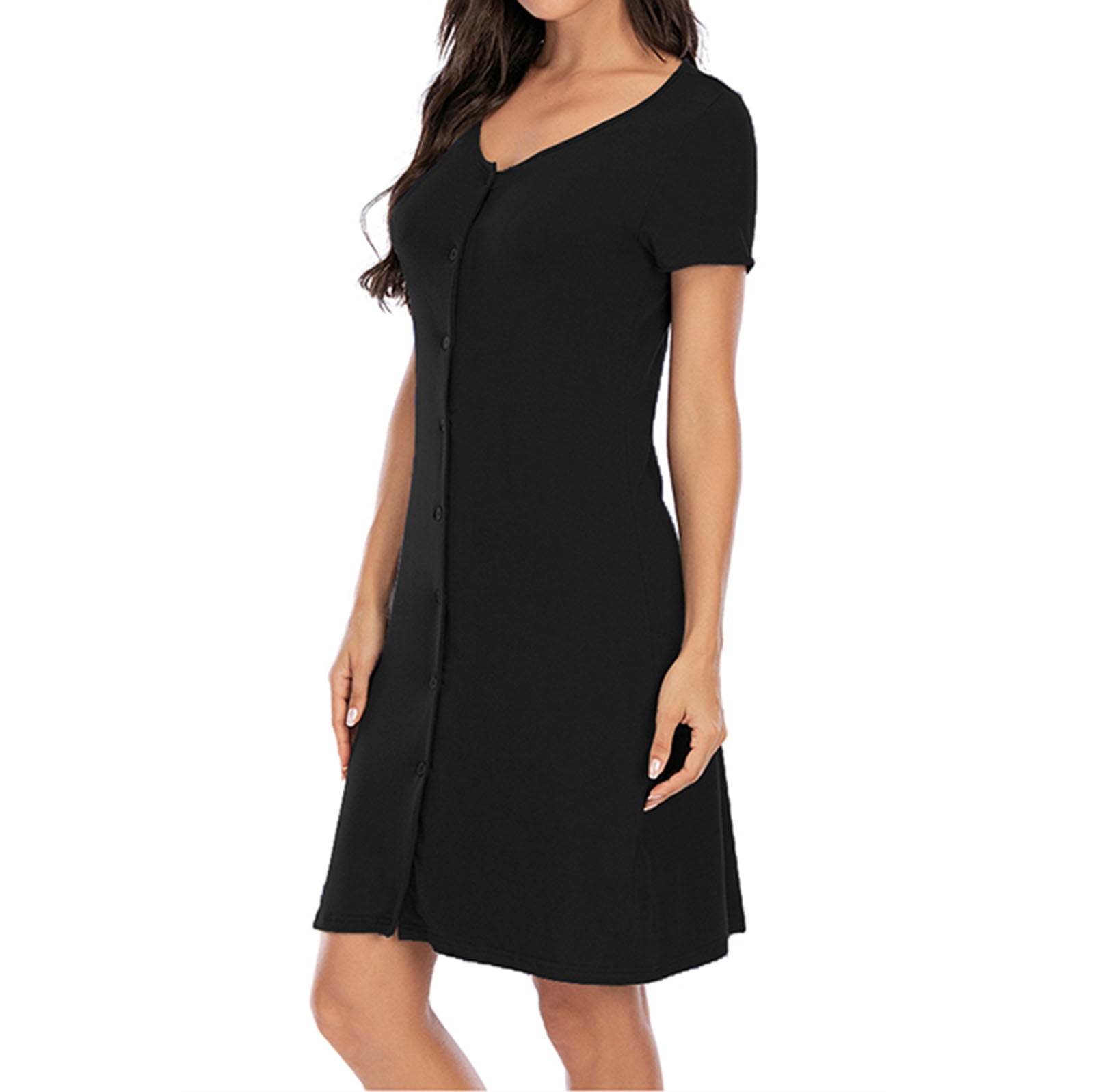 Premium Women's T-Shirt Dress - V Shape Back, 100% Peruvian Pima Cotton, Organic & Sustainable