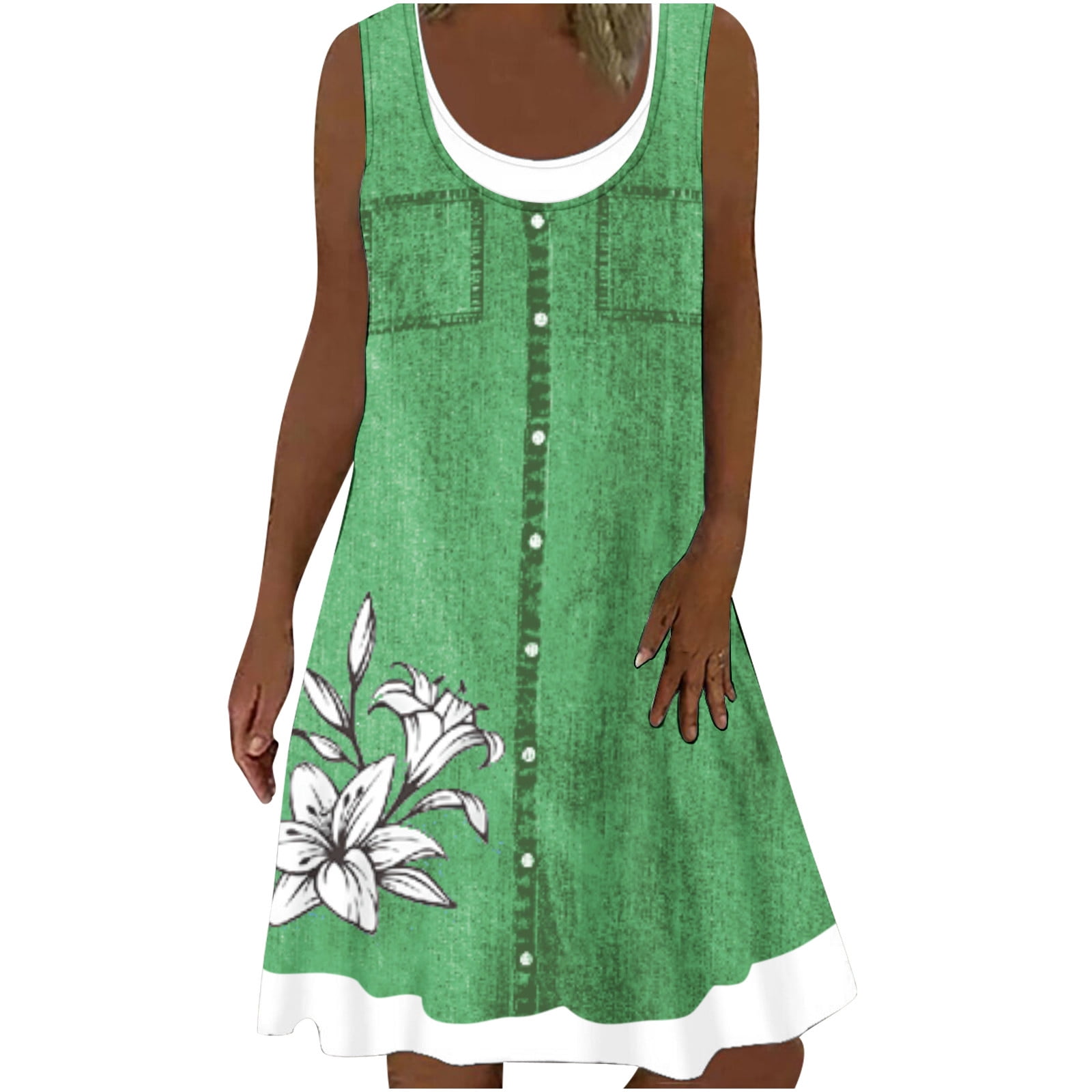 Dyegold Sundresses for Women Plus Size Plus Size Summer Dresses for ...