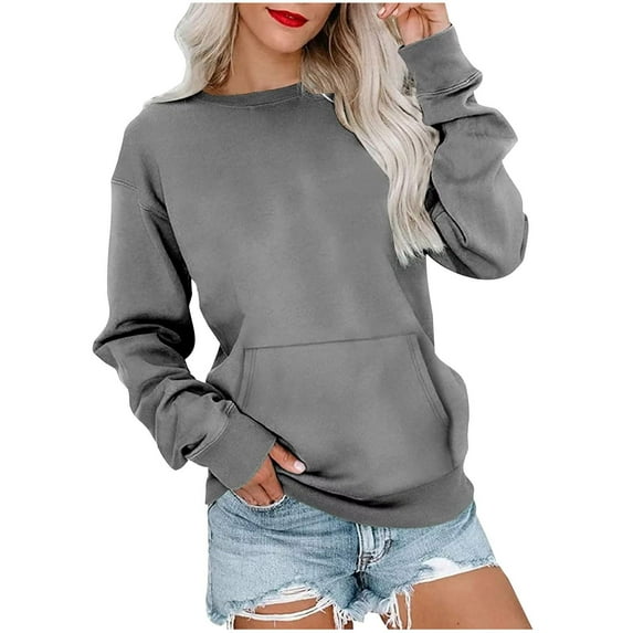 Dyegold Sweat Shirt Women'S Ladies Cute Crewneck Plain Pullover Tops Cute Sweatshirt Sweatshirts For Women Fall Outfits Fall Fashion 2025 Christmas Thin Sweatshirts For Women Fall