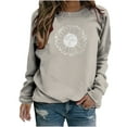 thumbnail image 1 of Dyegold Sweatshirt For Women Fall Casual Long Sleeve Shirts Loose Trendy Sunflower Graphic Pullover Top Cute Crewneck Blouse, 1 of 5