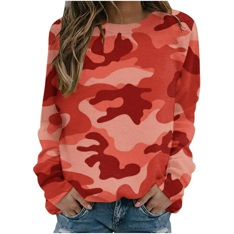 Dyegold Sweatshirt For Women My Orders Vintage Workout Jacket Camo Print Y2k Western Plus Size Sweatshirt Comfy Graphic Fleece Sweater Ladies Oversized Casual Tops Shirts Winter Teen Girls Pullover Wa...