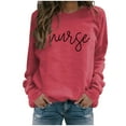 thumbnail image 1 of Dyegold Sweatshirt For Women Holiday Gifts Ladies Winter Comfy Casual Shirts Teen Girls Crew Neck Letter Printed Pullover Fleece Plus Size Tops Oversized Western Sweater Long Sleeve Outfits Hoodie, 1 of 6