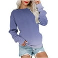thumbnail image 1 of Dyegold Sweatshirts for Teen Girls Womens Long Sleeve Crew Neck Ombre Pullover Tops Hoodies Casual Loose Gradient Sweaters T Shirts, 1 of 4