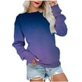thumbnail image 1 of Dyegold Sweatshirts for Teen Girls Womens Long Sleeve Crew Neck Ombre Pullover Tops Hoodies Casual Loose Gradient Sweaters T Shirts, 1 of 4