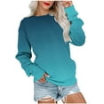 thumbnail image 1 of Dyegold Sweatshirts for Teen Girls Womens Long Sleeve Crew Neck Ombre Pullover Tops Hoodies Casual Loose Gradient Sweaters T Shirts, 1 of 4