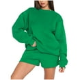 thumbnail image 1 of Dyegold Women Sweatsuits Sets Quarter Zip Pullover Tops With Wide Leg Shorts Lounge Sets For Women 2 Piece Cute Short Sets, 1 of 7