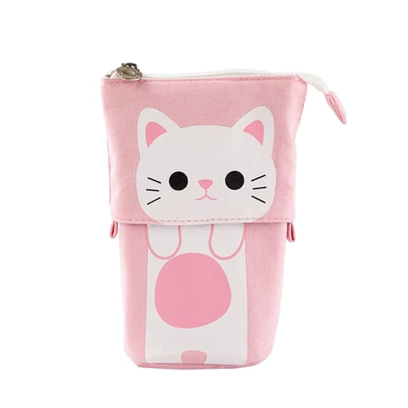 Dyegold Telescopic Sliding Pencil Case with Canvas Material and Expandable Design for Stationery Storage and Cosmetic Organization