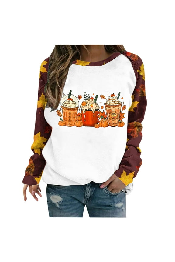 Dyegold Thanksgiving Shirt Teen Girls Pumpkin Gnome Pullover Tops Oversized Sweatshirts For Women Oversized Sweaters For Women Fleece Holiday ​Halloween ​Cute Sweatshirts ​Labor Day