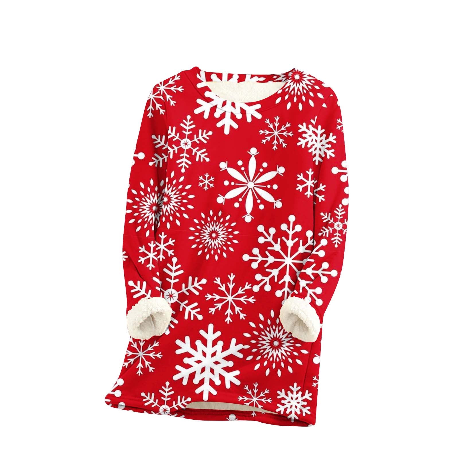 Dyegold Sherpa Sweatshirt Women Teen Girls Winter Tops Sherpa Lined Casual Fluffy Warm Shirts Graphic Clearance Prime Sweatshirt Thermal Thick