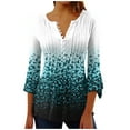 thumbnail image 1 of Dyegold Tops For Women Casual Summer Ladies Quarter Sleeve Tops For Women Summer Shirts For Women Y2K Clothes Plus Size ​Trendy Tunic Tops ​Womens Tops Dressy Casual 3/4 Sleeve ​Free Shipping, 1 of 5