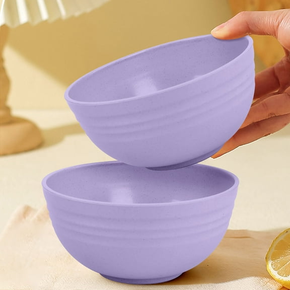 Dyegold Wheat Straw Plastic Bowl Lightweight Unbreakable Dishwasher Microwave Safe 4.7 Inch Cereal Bowl for Soup Salad Kitchen