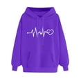 thumbnail image 1 of Dyegold Woman'S Hoodies Online Shopping Fleece Ladies Jacket Plus Size Oversized Comfy Teen Girls Hoodie Hooded Long Sleeve Casual Pullover Winter Trendy Graphic Shirts Sweater Heart Print Clothes, 1 of 4