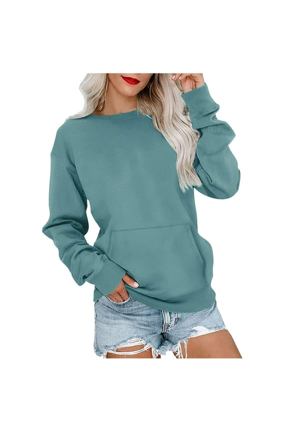 Dyegold Womans Sweatshirt Ladies Cute Casual Loose Hoodies Grey Sweatshirt For Women Womens Sweatshirts Fleece Plus Size ​Christmas ​Women Hoodies ​Fashion $15 & Under