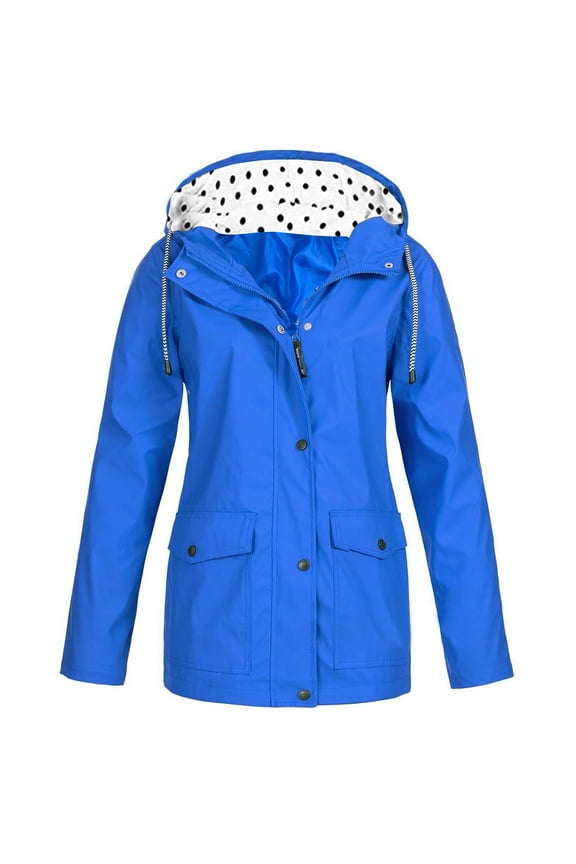 Dyegold Women Rain Jacket Teen Girls Women Lightweight Jacket Womens Raincoat Cotton Long Sleeve Sale 2023 Women'S Packable Jacket