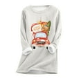 thumbnail image 1 of Dyegold Women'S Fleece Tops Flash Deals Fleece Fluffy Graphic Winter Shirts Warm Thick Casual Christmas Gifts Sweatshirt Ladies Teen Girls Tops Undershirt Loungewear Sherpa Lined Pullover Shirts, 1 of 2