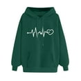 thumbnail image 1 of Dyegold Women Sweatshirt Hoodie My Orders Graphic Oversized Ladies Sweater Long Sleeve Hooded Plus Size Sweatshirt Trendy Teen Girls Comfy Hoodie Fleece Casual Pullover Winter Heart Print Shirts, 1 of 4
