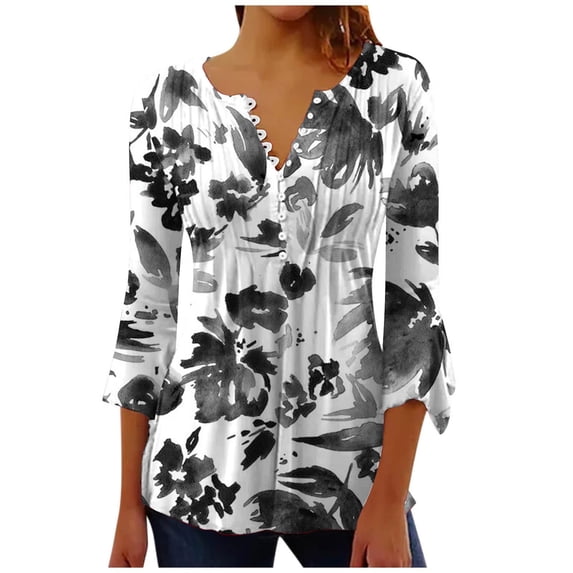 Dyegold Women's 3/4 Sleeve Tops Teen Girls Womens Tops Dressy Casual 3/4 Sleeve Womens Blouses And Tops Dressy Western Ladies Dressy Casual Tops Dressy Blouses For Weddings Your Orders