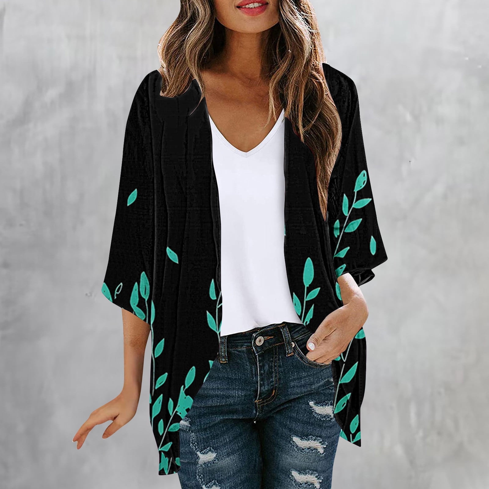 Boho Floral Print Kimono
