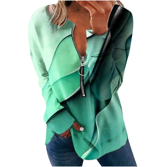 Dyegold Women's Long Sleeve Tops Holiday Gifts Cropped Workout Ladies Winter Jacket Plus Size Casual Marble Print Shirts Oversized Teen Girls Tops Work Comfy Hoodie Fleece Half Zip Pullover Sweater