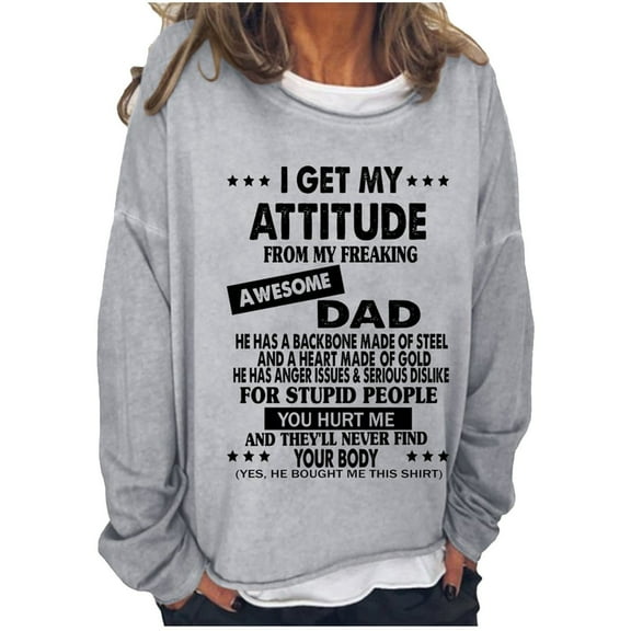 Dyegold Women's Long Sleeve Tops Crew Neck Oversized Sweater Long Sleeve Western Casual Letter Printed Hoodie Comfy Plus Size Winter Pullover Fleece Ladies Shirts Outfits Teen Girls Tops