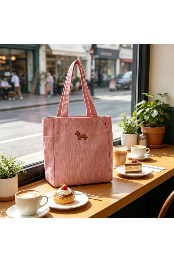 Women's South Tote Bag Red Engineer Stripe Large Capacity Handbag Canvas Style Shoulder Bag for Commuting Shopping Outdoor Casual
