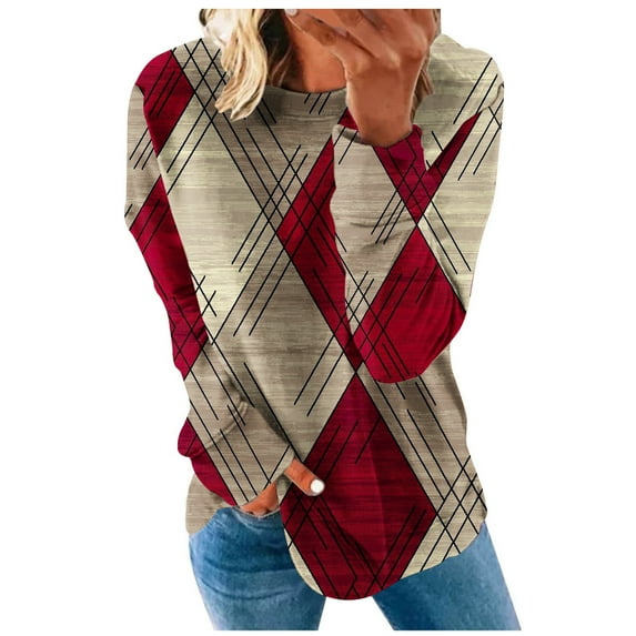 Dyegold Women's Sweatshirts Holiday Gifts Workout Vintage Fleece Sweatshirt Geometric Ladies Graphic Tops Winter Teen Girls Hoodie Casual Western Sweater Jacket Comfy Y2k Plus Size Pullover Shirts
