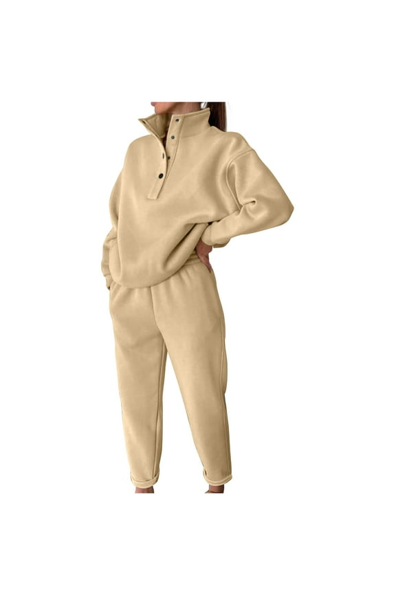 Dyegold Women's Two Piece Outfits Matching Sets Long Sleeve Hoodies Tops Pants Tracksuit Lounge Sets Teen Girls Sweatsuits