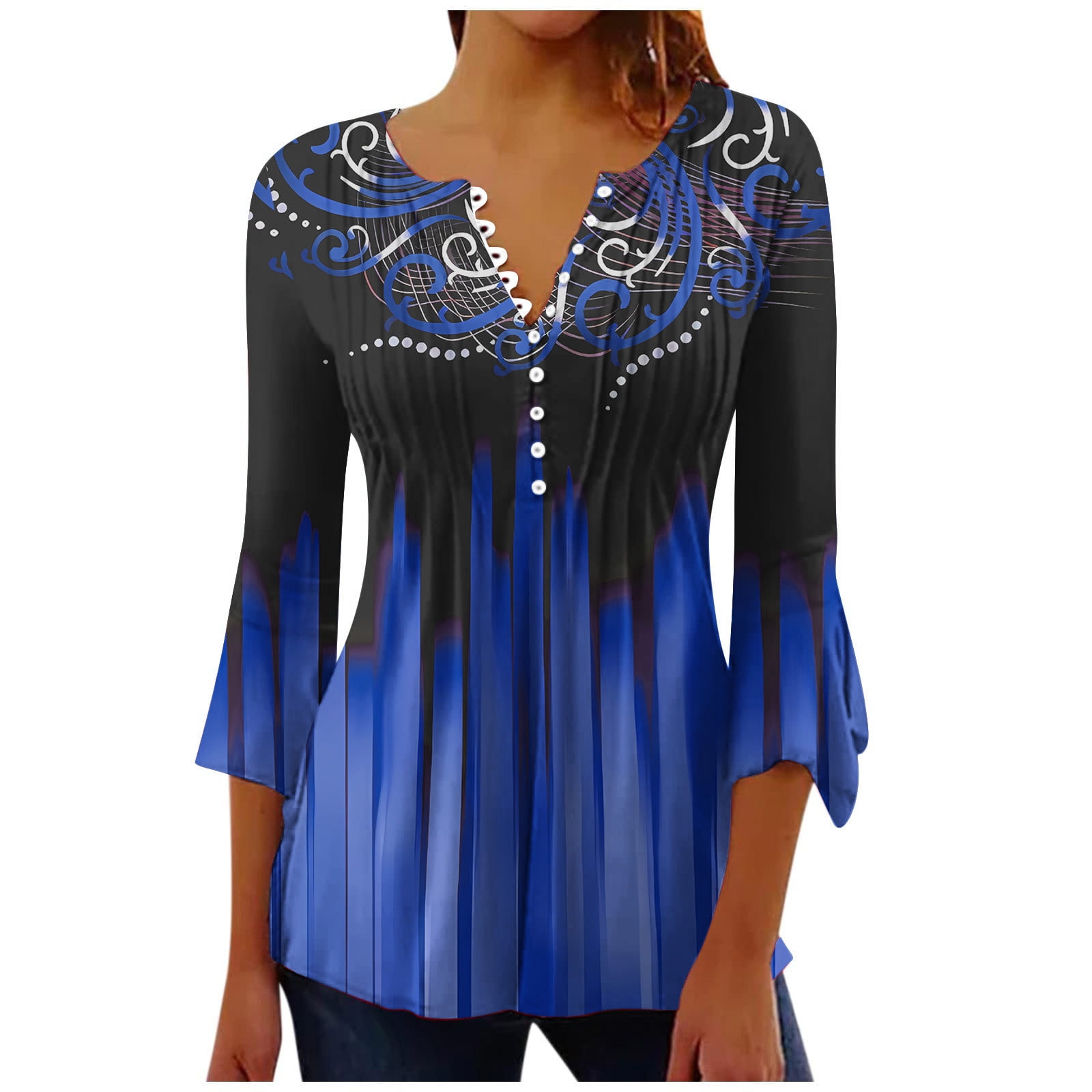 Dyegold Womens 3/4 Sleeve Tops Teen Girls Womens 3/4 Sleeve Tops Womens